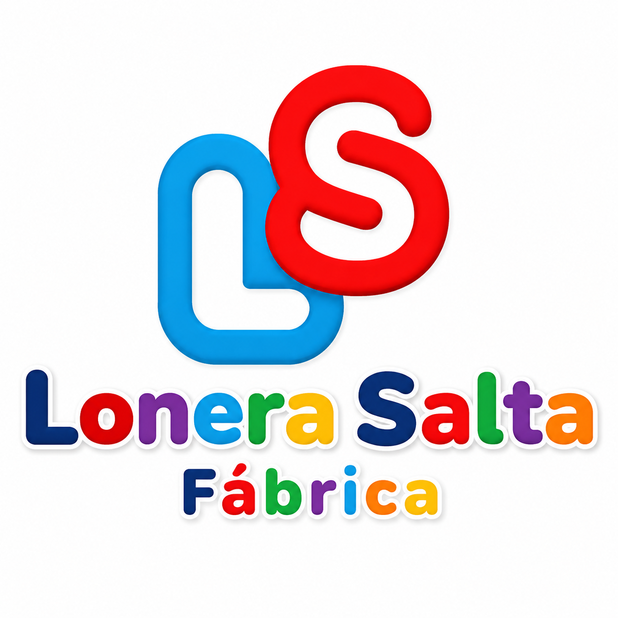 Logotipo de Lonera Salta con una S roja y una L azul, texto multicolor sobre fondo blanco.