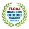 A logo for the flca j readers choice awards winner.