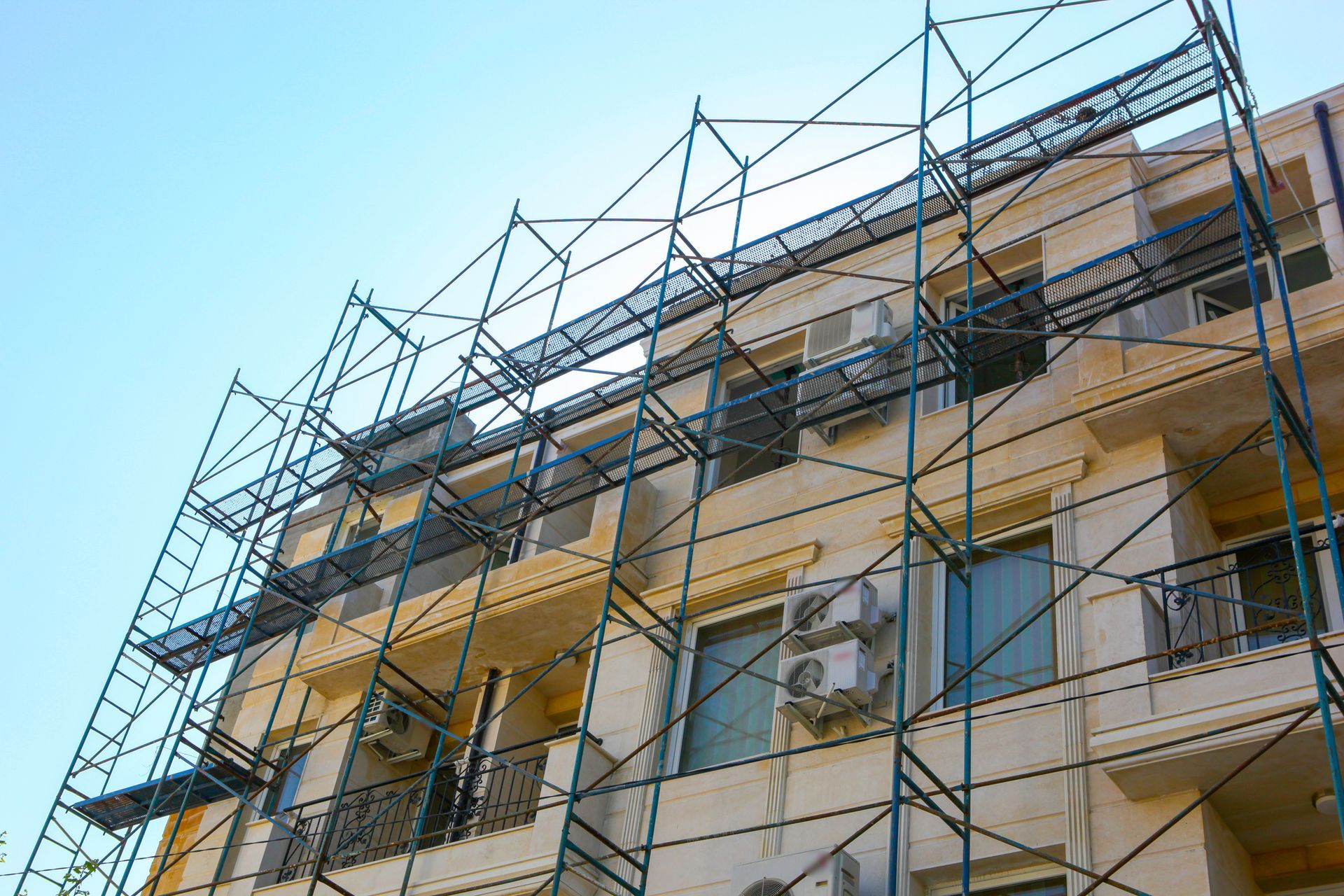 Image of Scaffolding for Exterior Painting.