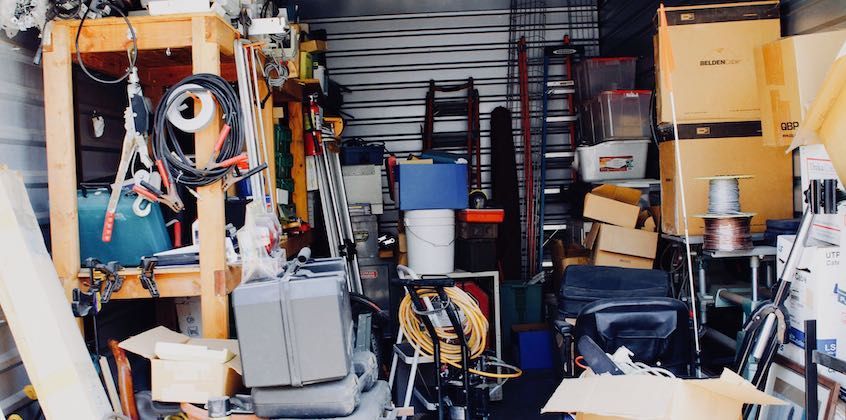 messy storage unit