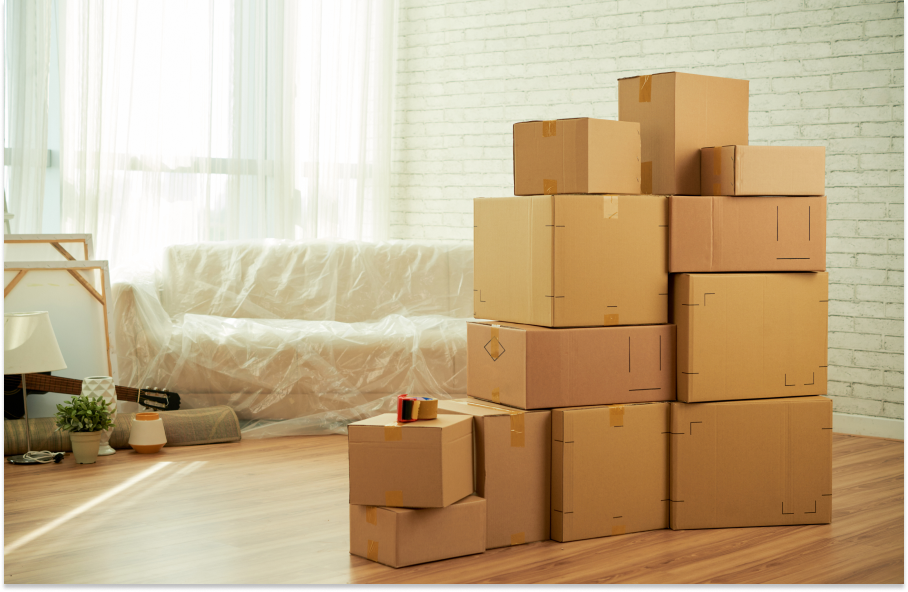 storage boxes in a home