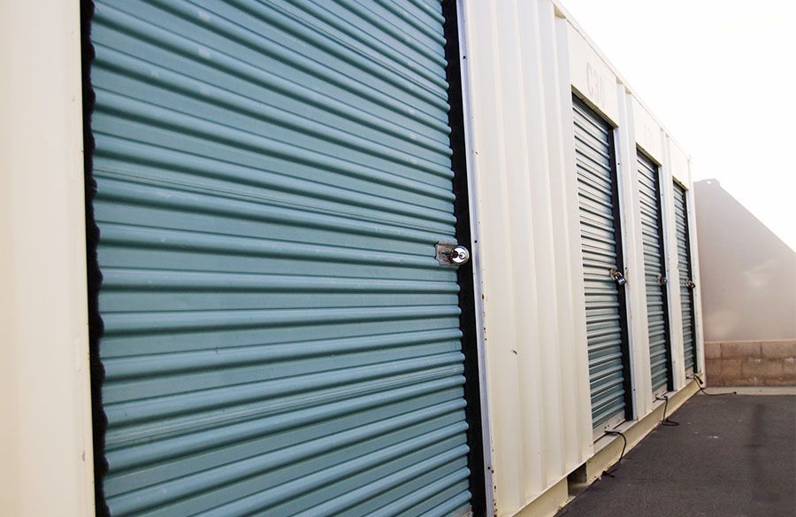 Storage unit roll-up doors at Storage Outlet Huntington Beach