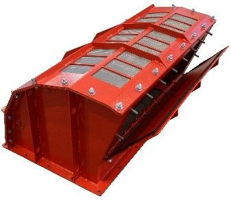 Frangifiamma Aircom con la porta d'ispezione aperta