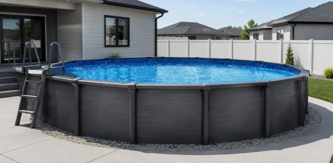 above-ground outdoor pool