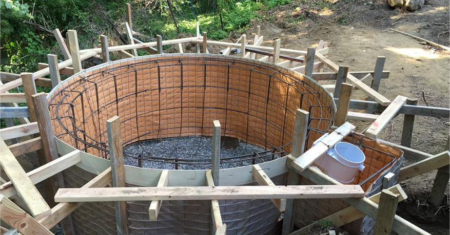 unfinished swimming pool structure