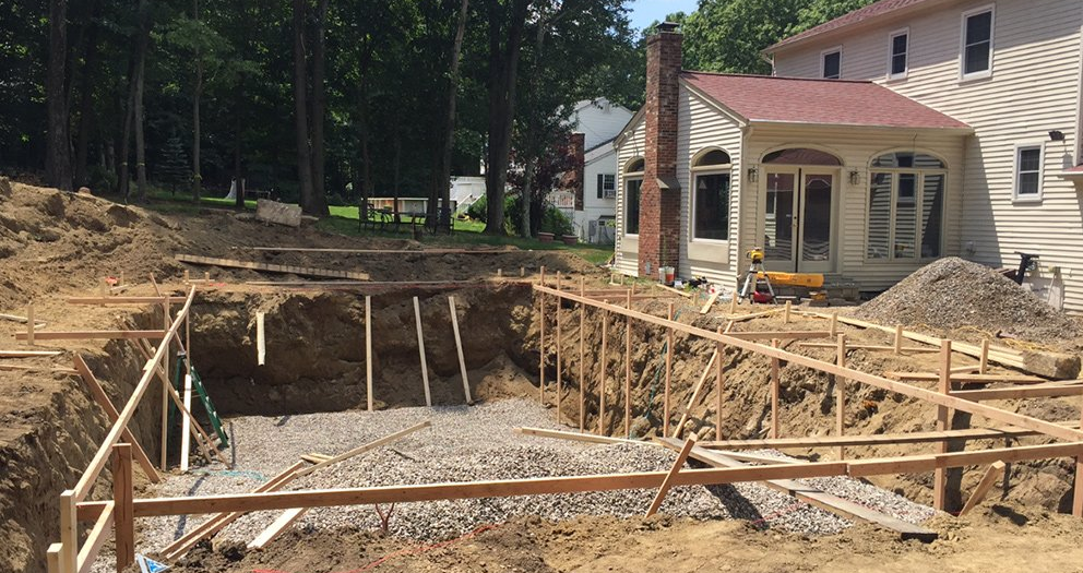 rectangular shape pool construction