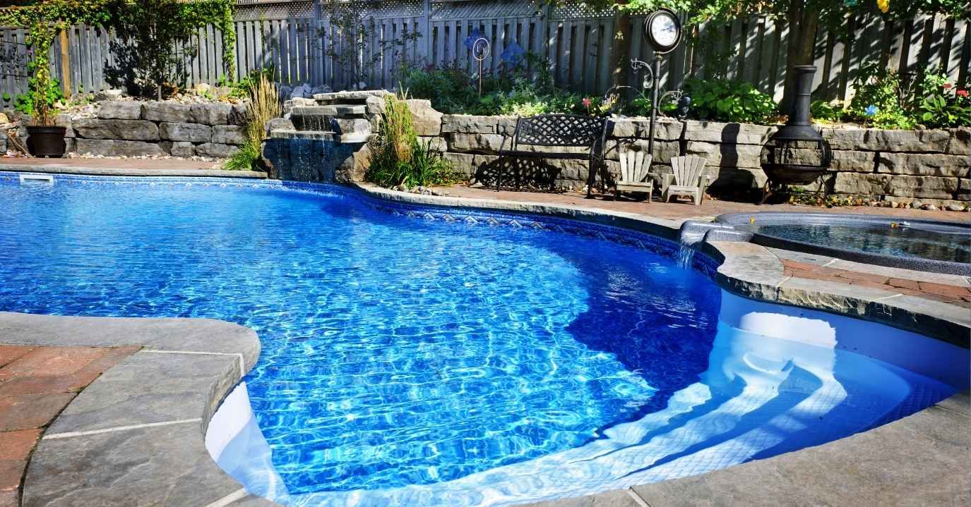 Backyard swimming pool