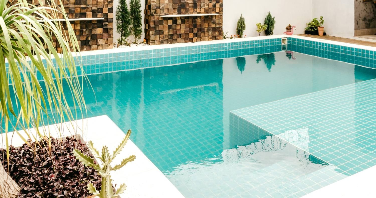 swimming pool with crystal clear water