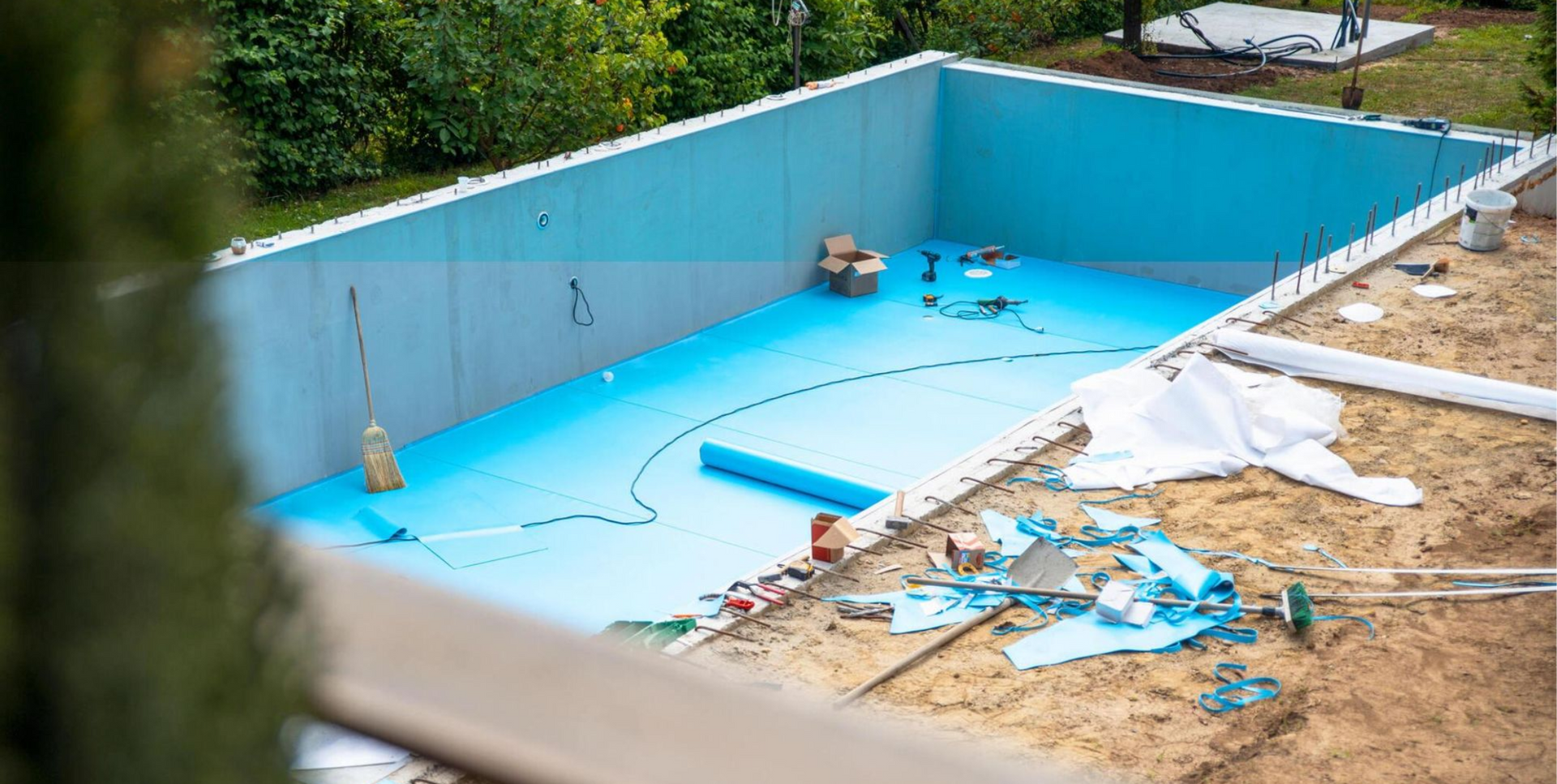under construction pool