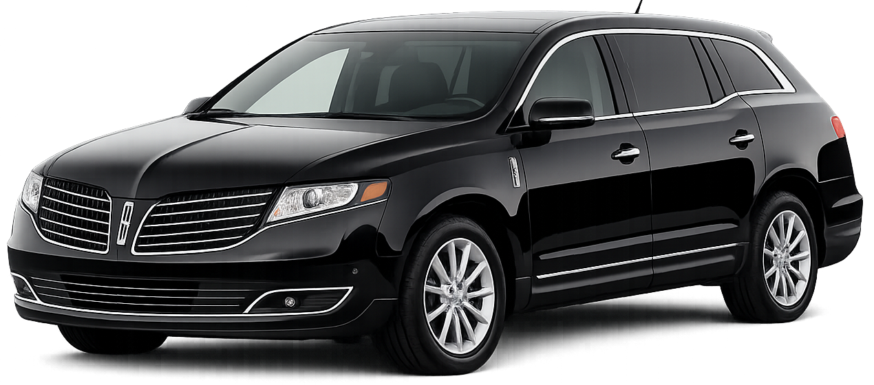 Black SUV on a white background, front-left view