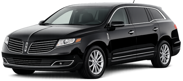 Black SUV on a white background, front-left view