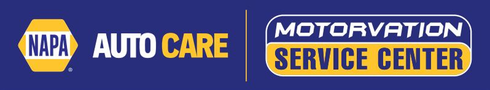NAPA Auto Care and Motorvation Service Center logos on a blue banner | Motorvation Service Center