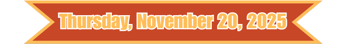 Thursday, November 21, 2024