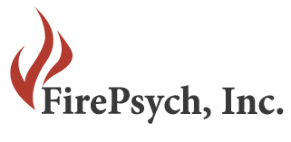 FirePsych, Inc. logo with red flame icon and black text