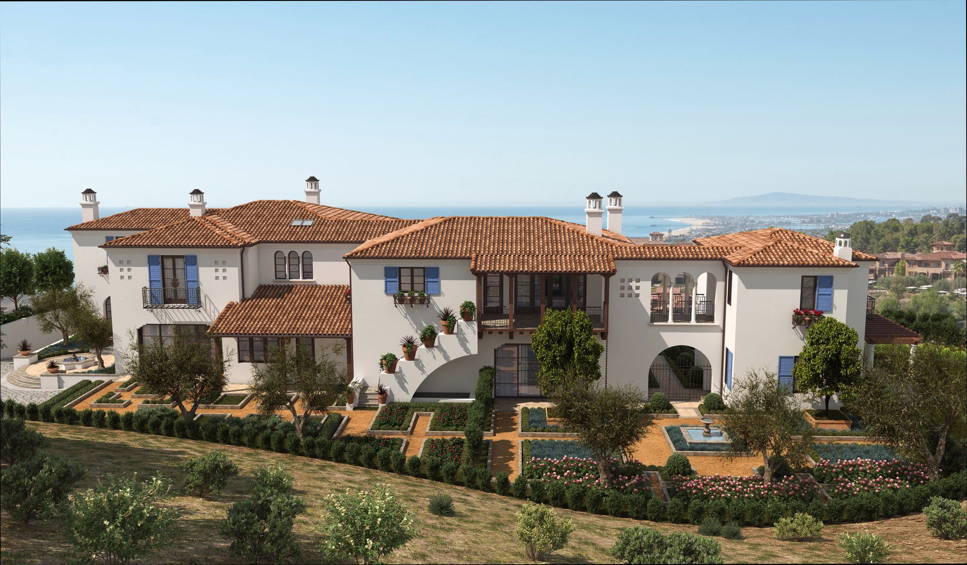 Exterior of a Crystal Cove Montecito Estate designed by Oatman Architects