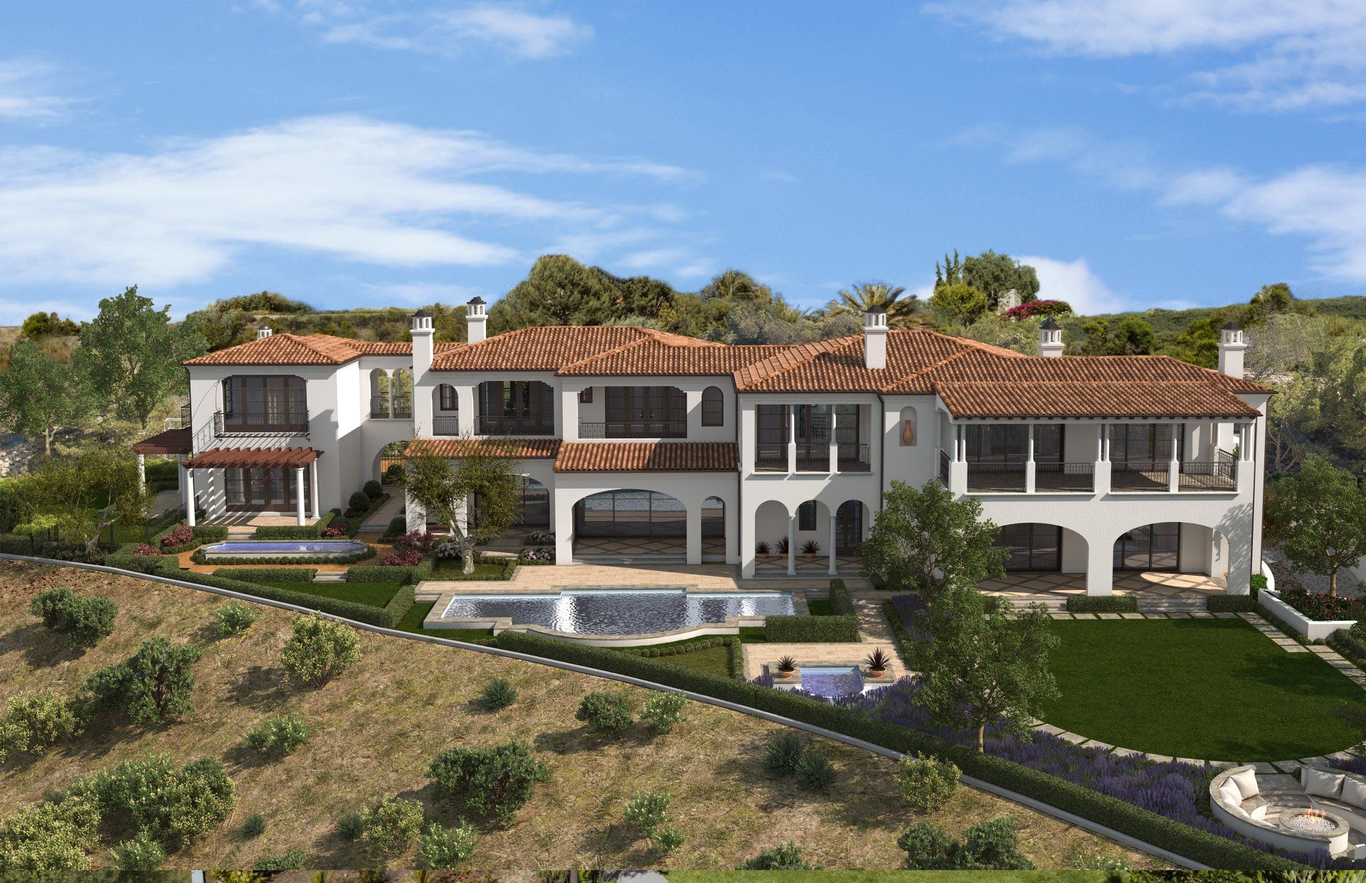 Exterior of a Crystal Cove Montecito Estate designed by Oatman Architects