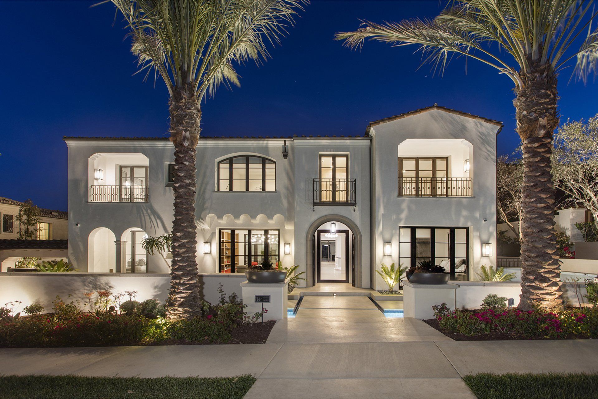 Exterior of Contemporary Spanish style home in Crystal Cove designed by Oatman Architects