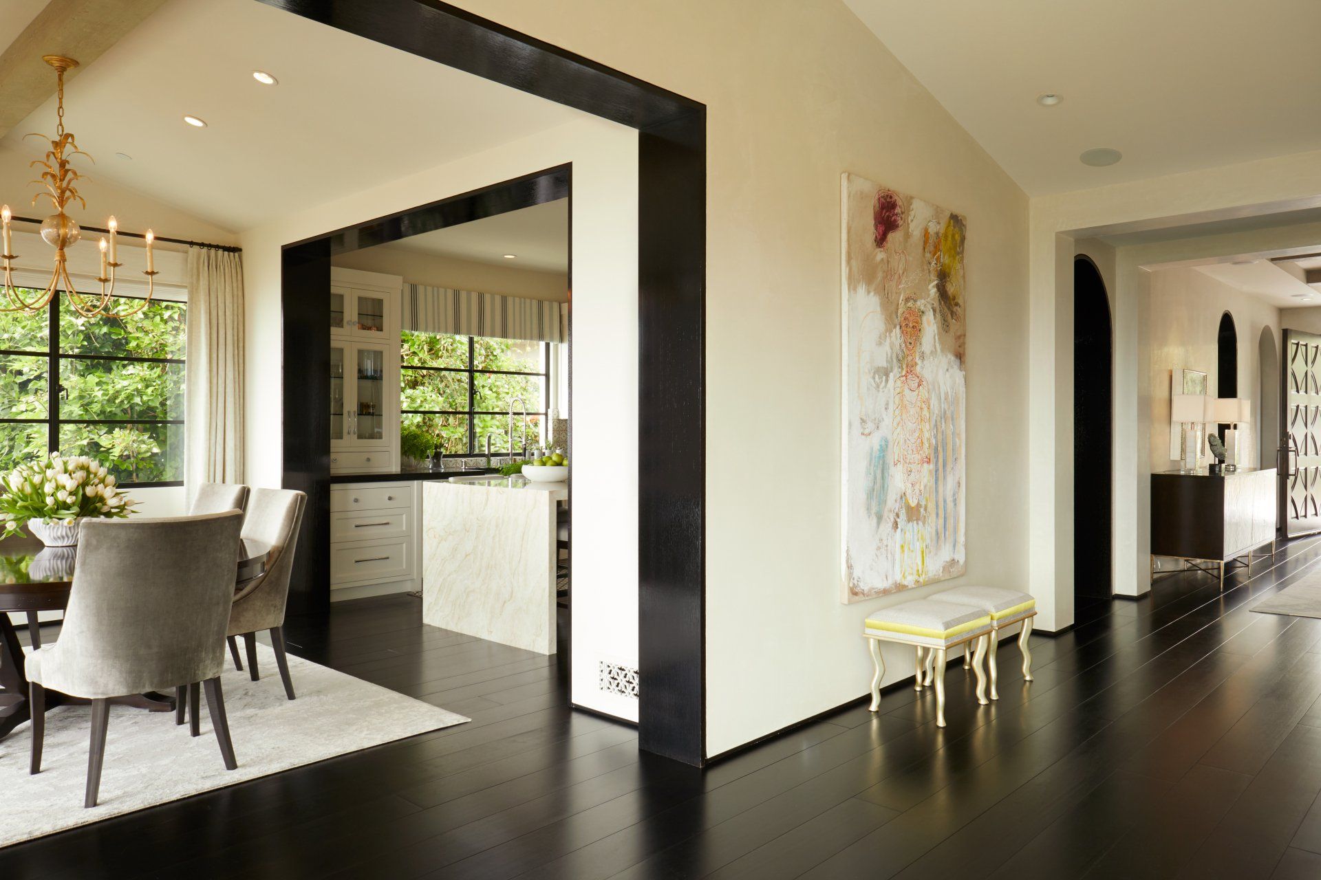 Interior of Laguna Beach Hilltop Cottage designed by Oatman Architects