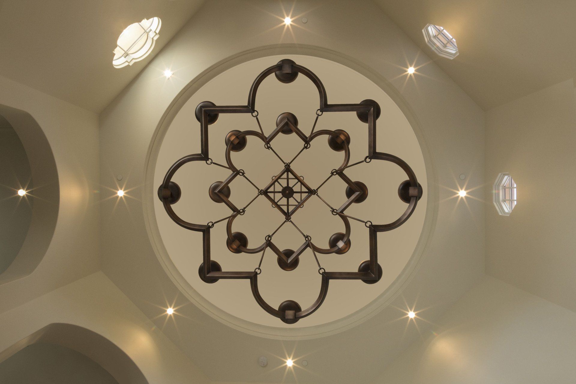 Exterior of a MOROCCAN VILLA located in Orange County designed by Oatman Architects
