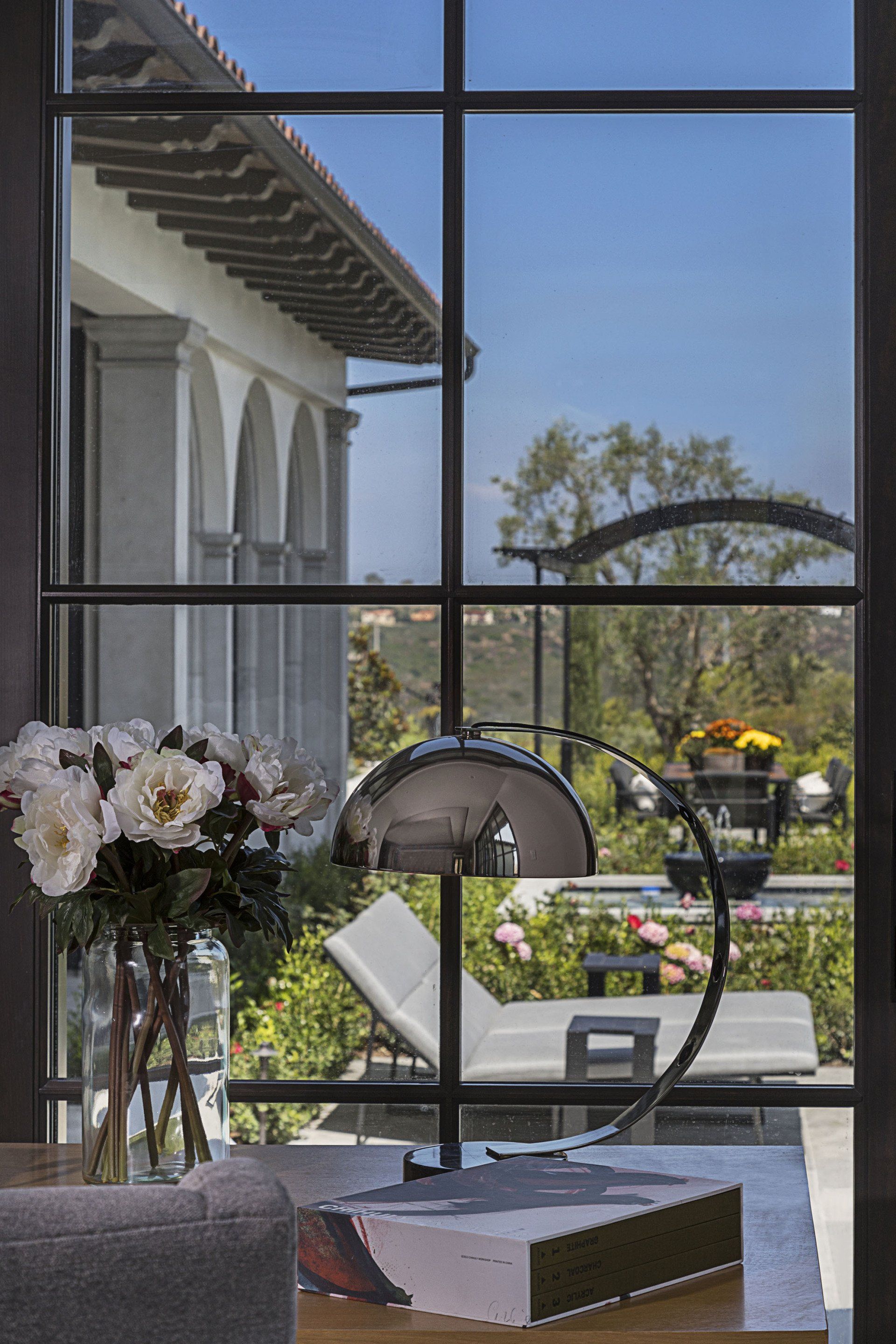 Interior of a formal Italian style home in Crystal Cove designed by Oatman Architects