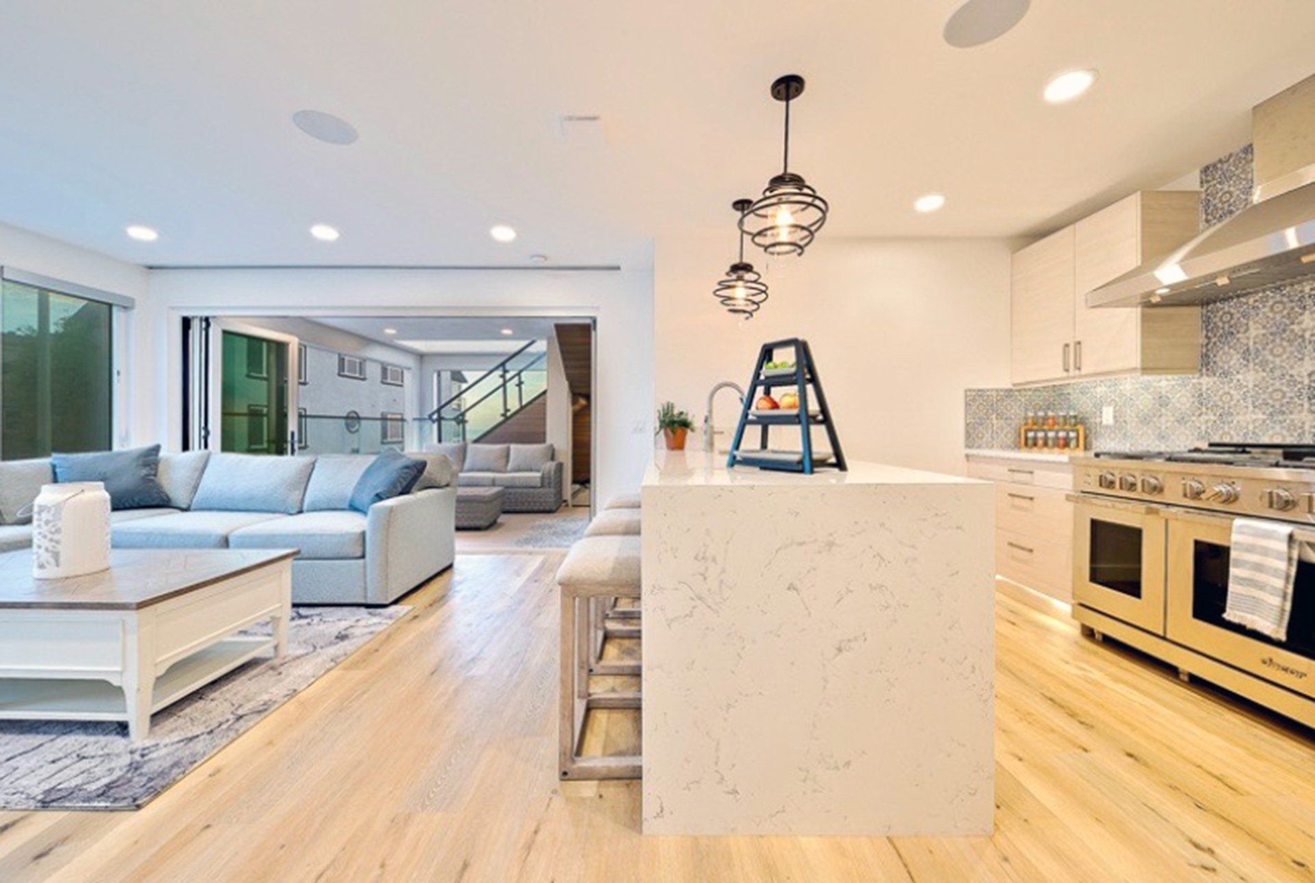 Interior of a of a Newport Beach house designed by Oatman Architects