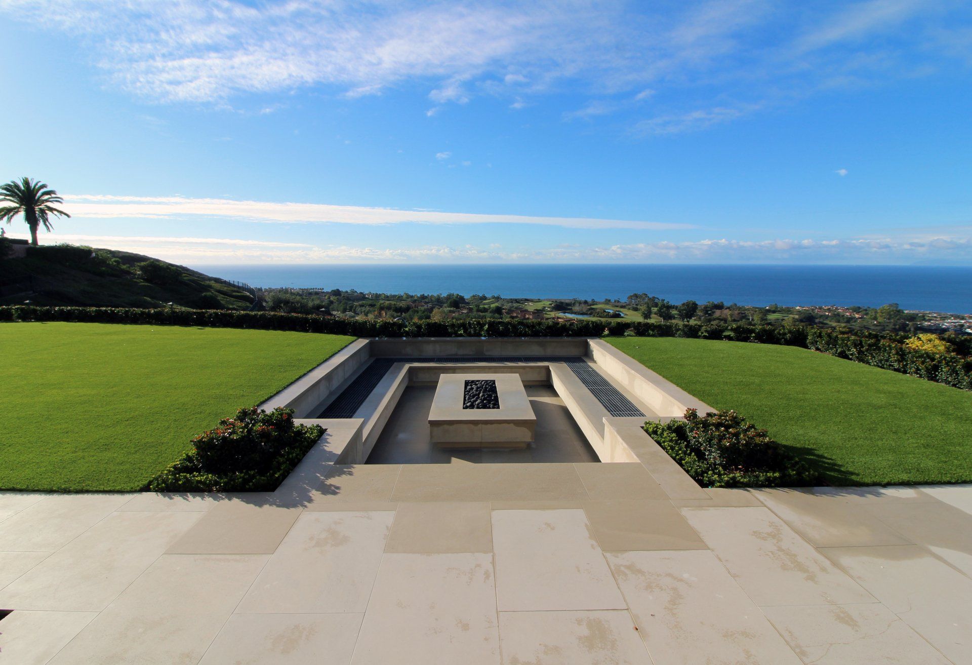Exterior of Newport Coast estate designed by Oatman Architects
