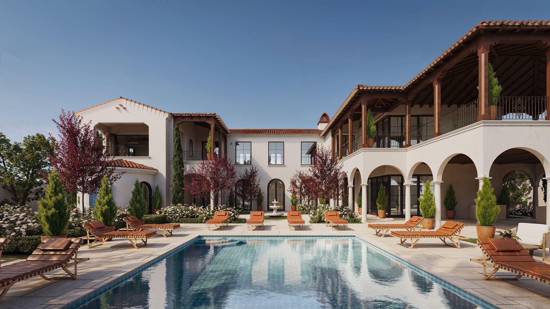 Rendering of a spanish revival estate