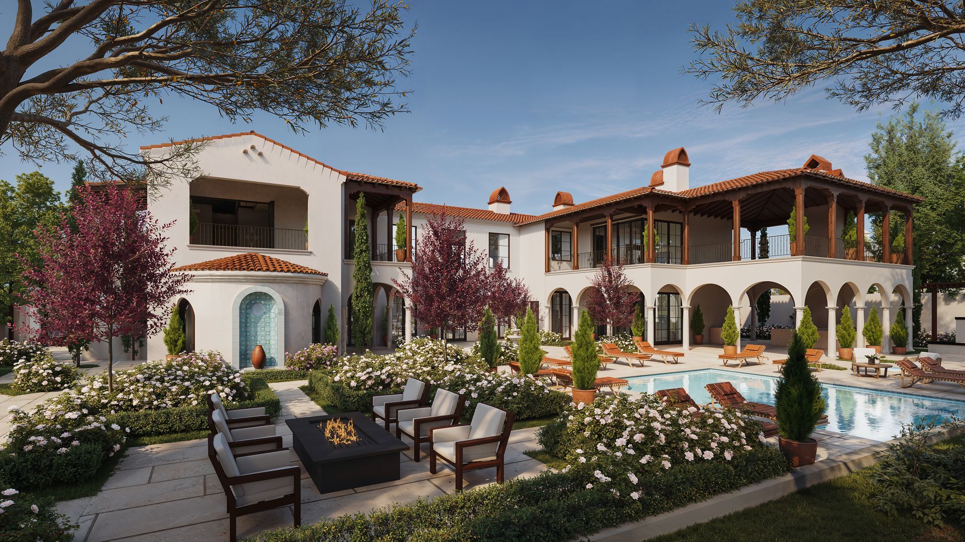 Rendering of a spanish revival estate