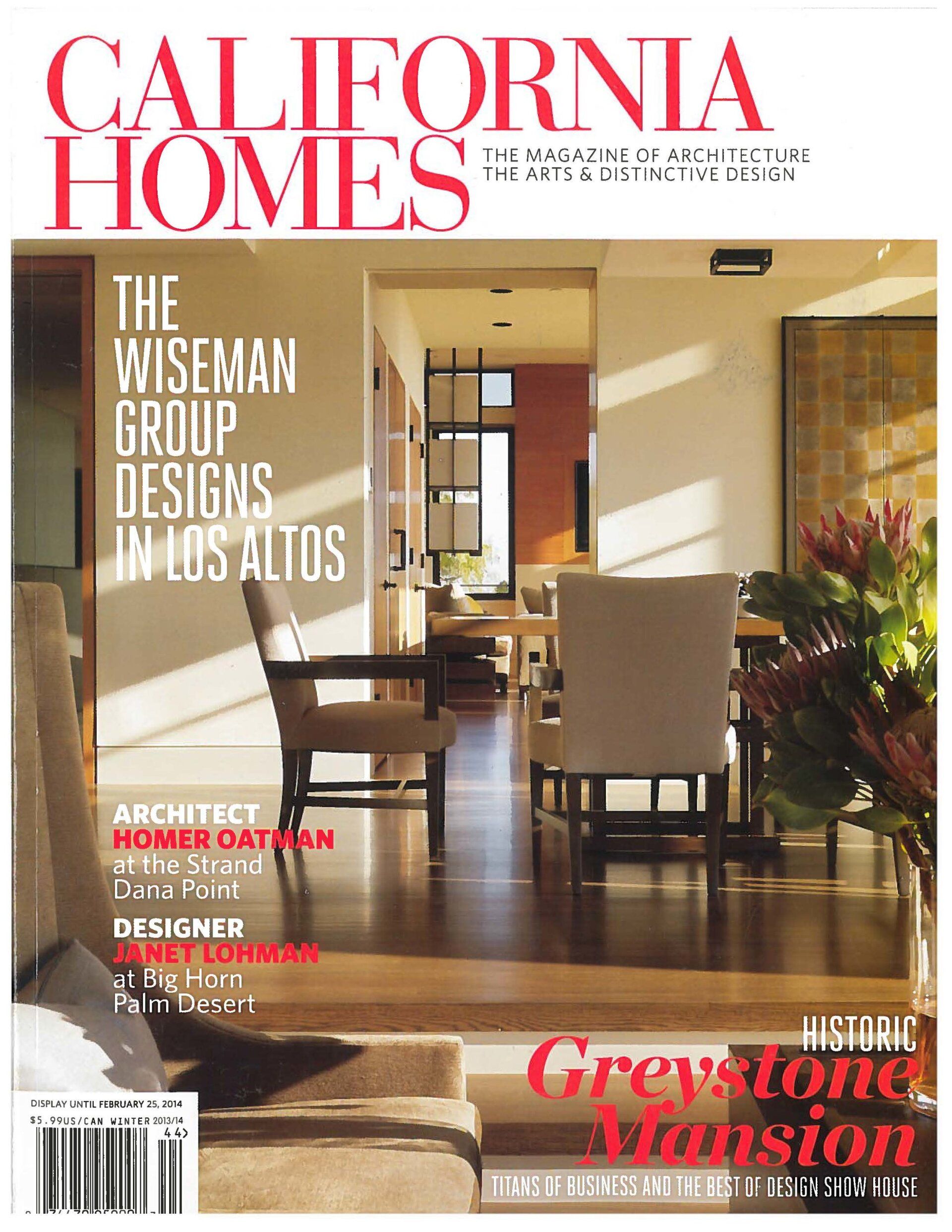 cover of California Homes Magazine