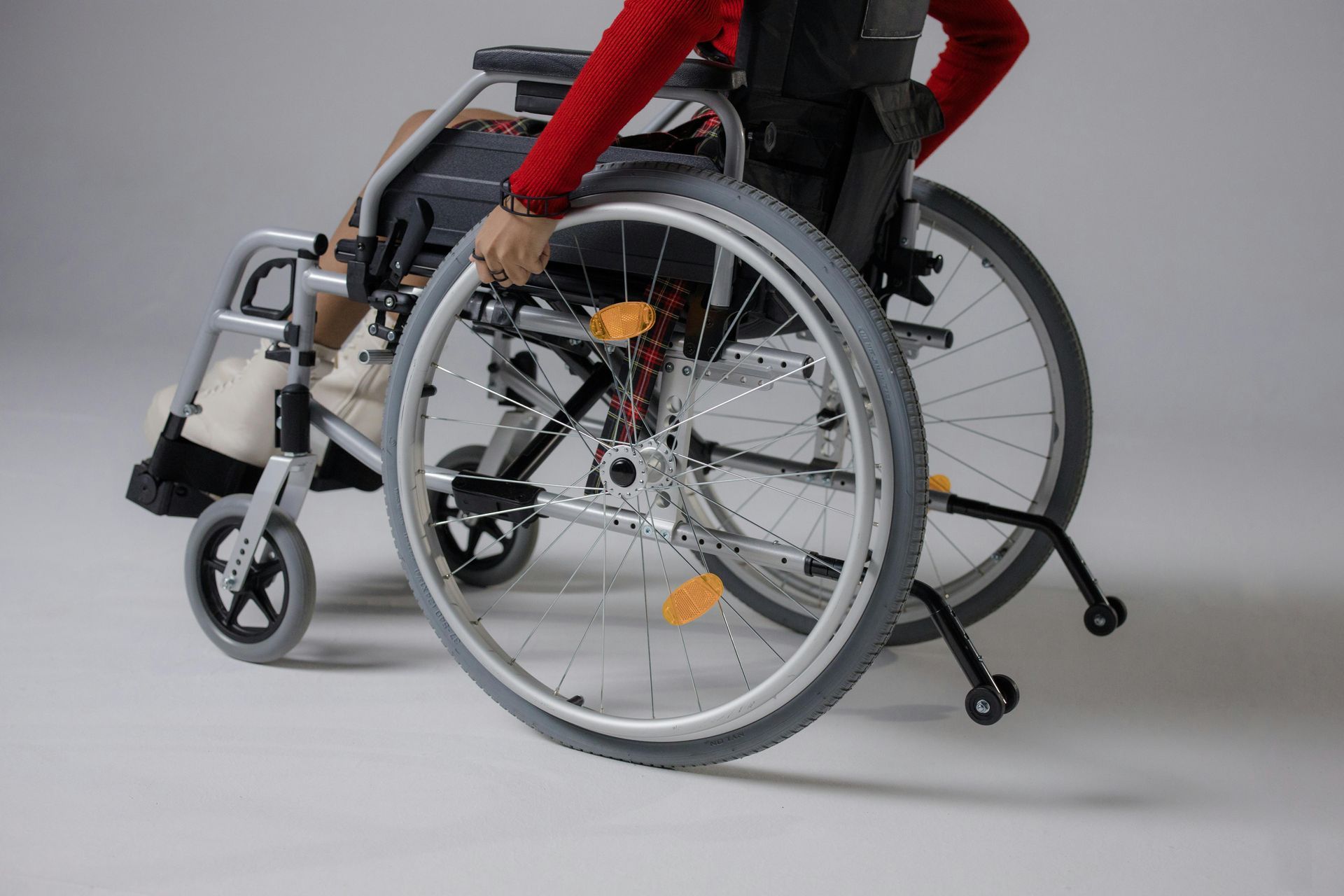 Stock image of person in a wheelchair.