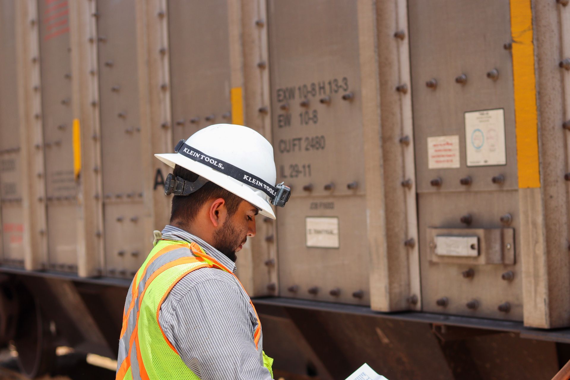 Concrete Worker ready to get into cement mixer truck