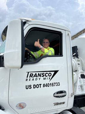 Worker in Truck ready to go to job site