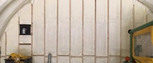 foam spraying on a vertical position