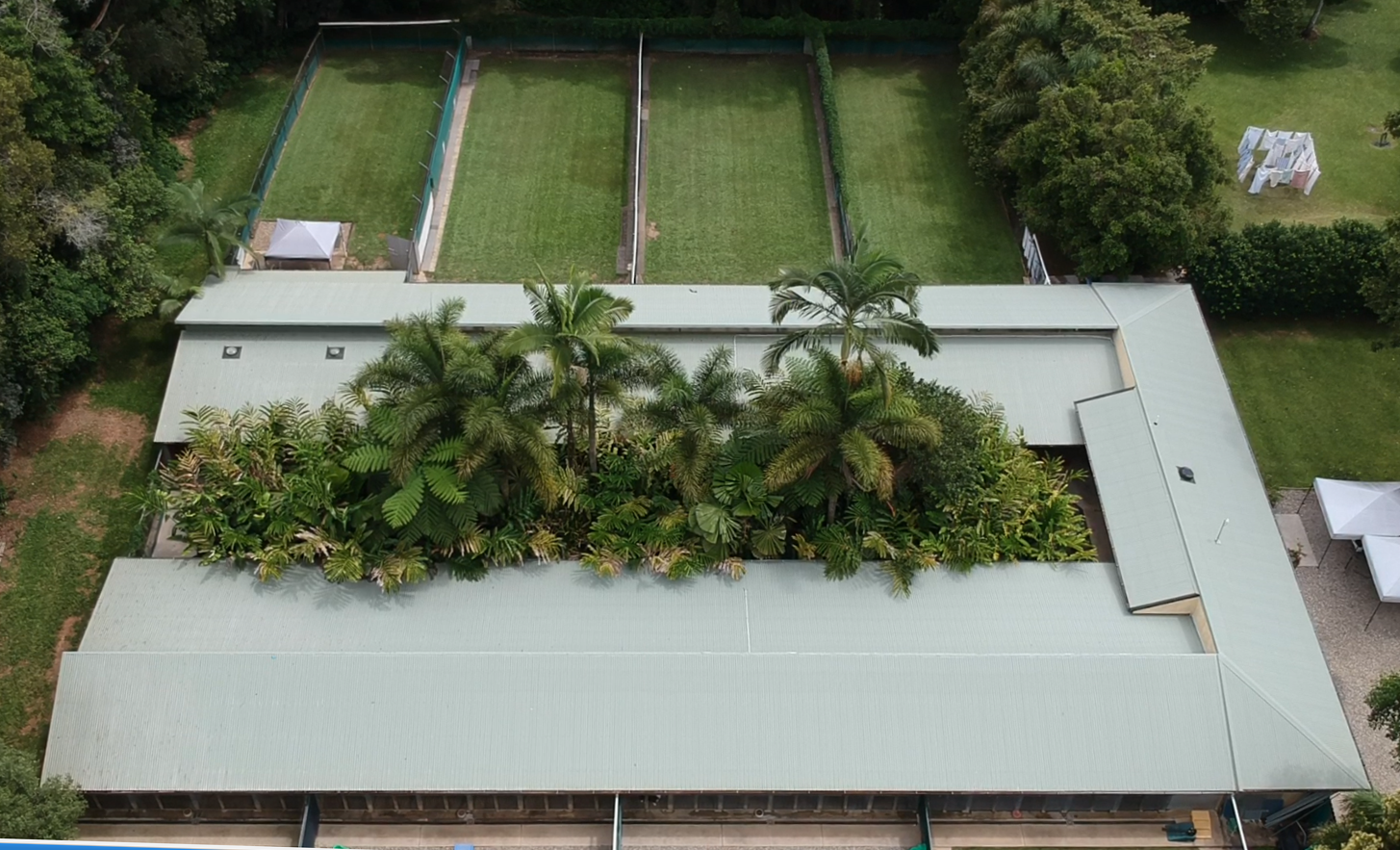 Overhead View of a Building With a Green Roof — Kuranda Pet Resort in Kuranda, QLD