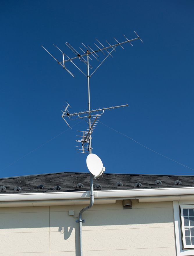 Residential Roof TV Antenna — Telecommunication Company In Denman Prospect, ACT