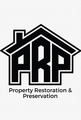 Black logo of a house outline with “ARP” and the text “Property Restoration & Preservation” underneath