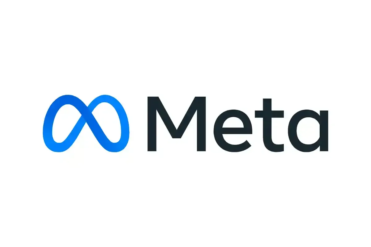 Meta logo: blue infinity symbol beside the word 
