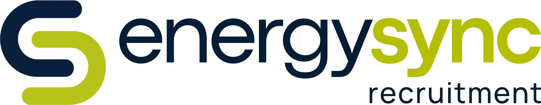 EnergySync Recruitment logo in blue and green with a stylized “S” icon