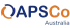 APSCo Australia logo in blue and orange text with circular arrow icon