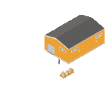 Yellow Shipping Warehouse Icon
