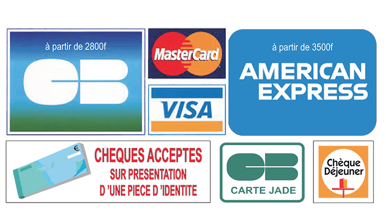 Carte de paiement accepter