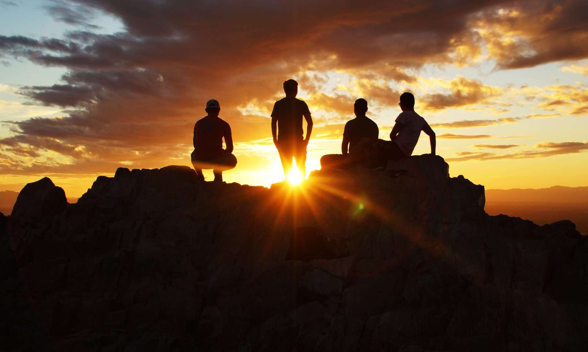 Group of Friends on a Cliff