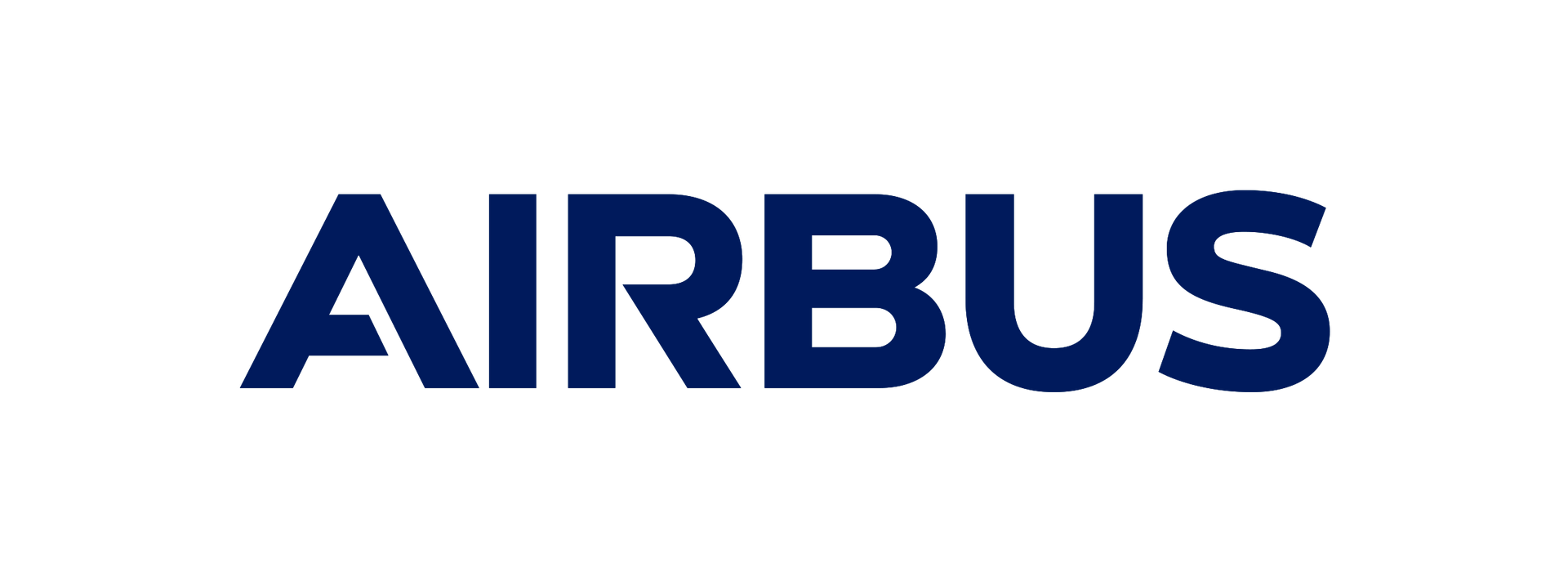 The airbus logo is blue and white on a white background.