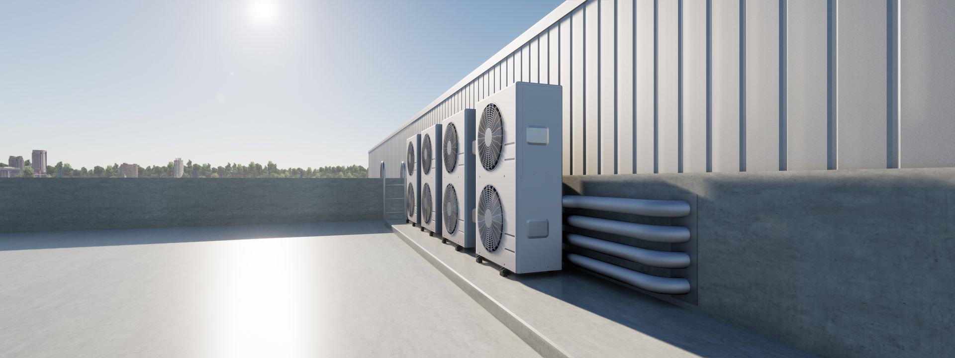 Picture of commercial air conditioning units.