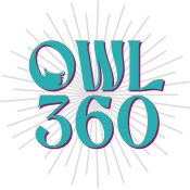 a logo for community resources includes an owl
