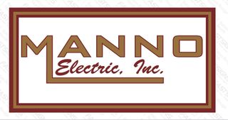 Manno Electric Inc Manno Electric, Inc. logo in brown and maroon on a white background