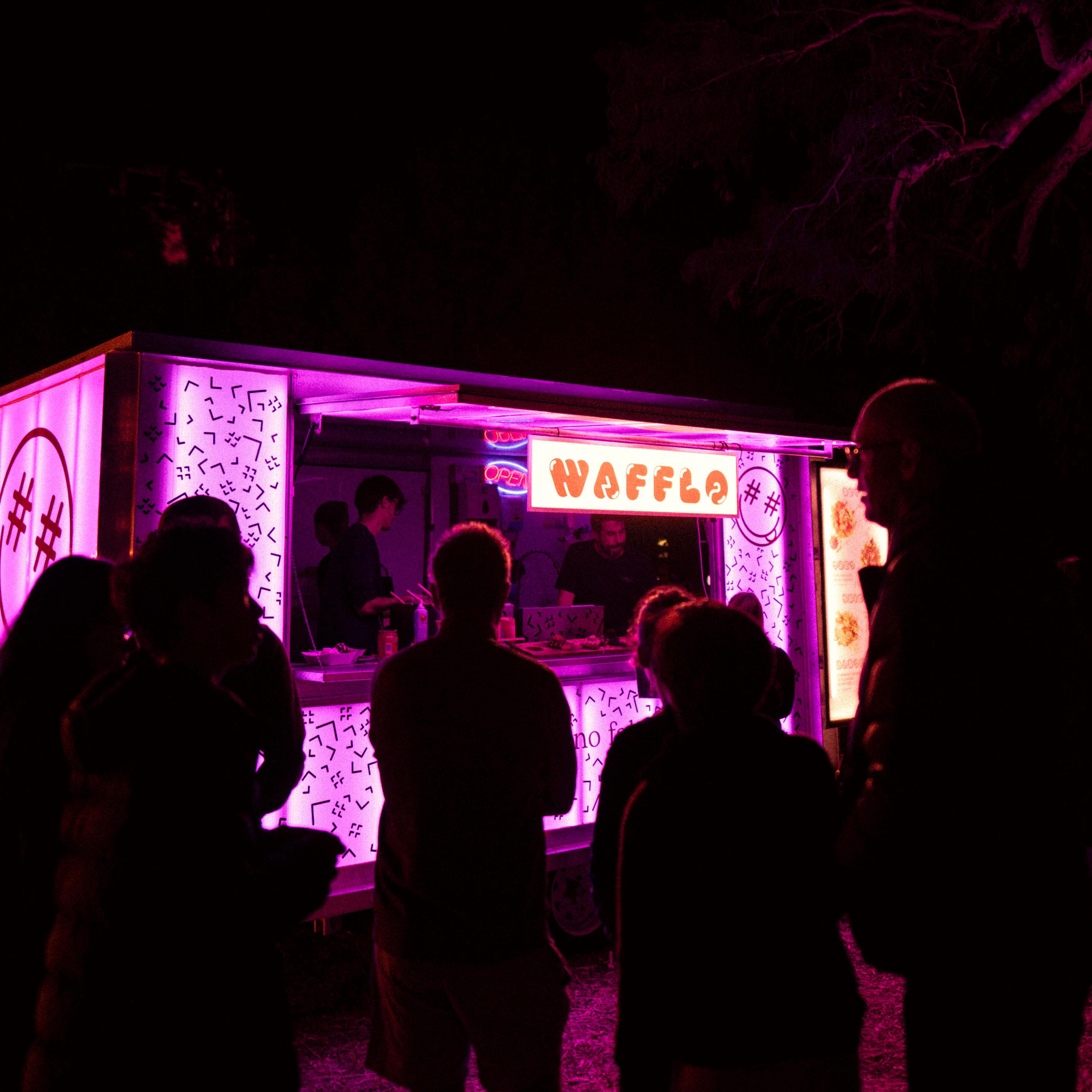 wafflo food truck at enlighten