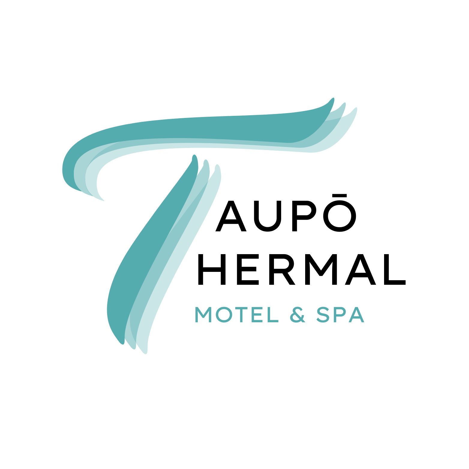 A logo for taupo thermal motel and spa