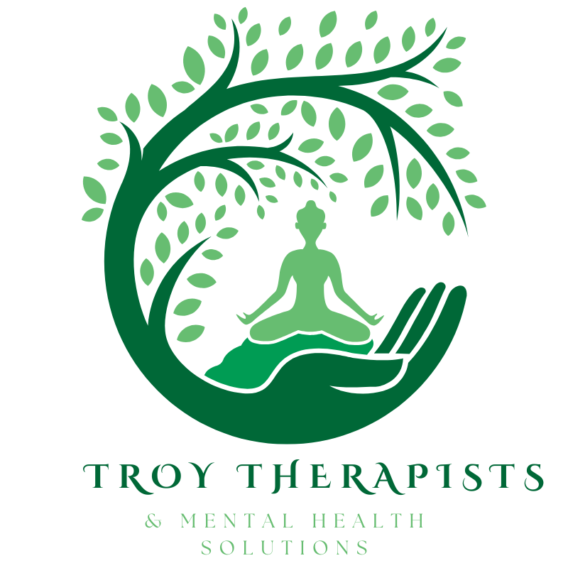 A logo for dearborn and mental health solutions