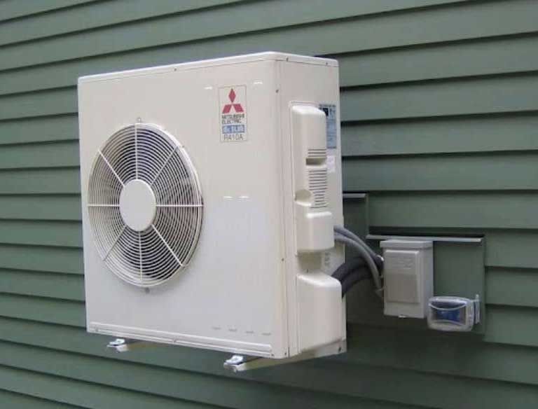 Outdoor Mitsubishi air-conditioning unit 